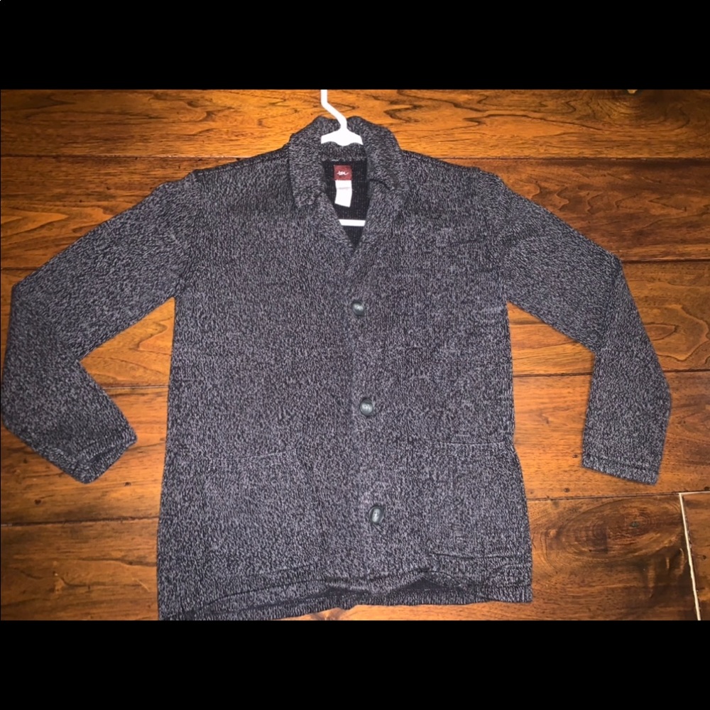 Marled Black/grey Tea Collection Boys L(8-10) cardigan